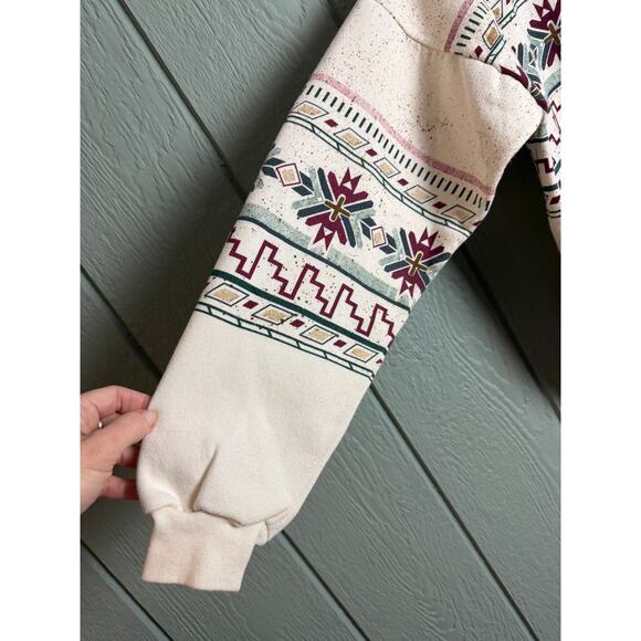 Vintage 90s Art Unlimited Southwestern Button Up Sweatshirt Jacket USA Made LG - Picture 4 of 7